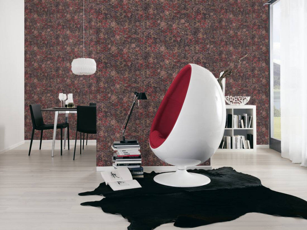 Mosaic Textured Wallpaper Featuring Flower Petals, 373913