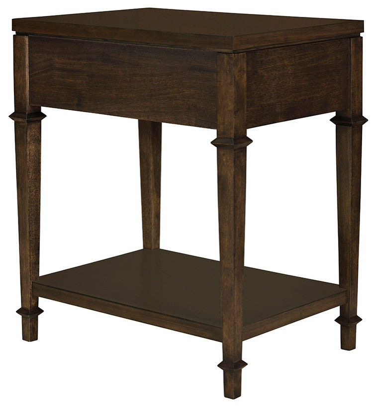 Martha Stewart Kenna Bed, Console Table, Nightstand, Dark Coffee, Nightstand