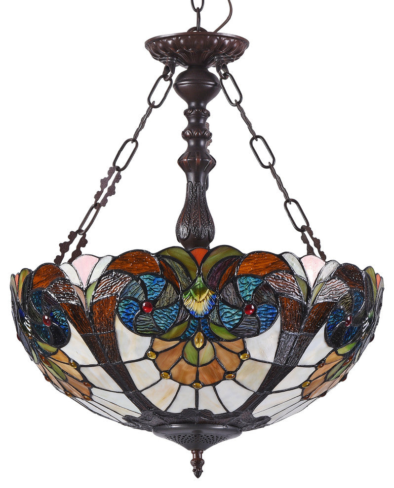 Shea 2-Light Victorian Inverted Ceiling Pendant 18"