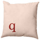 16"x16" Modern Monogram Decorative Throw Pillow, Maple Red