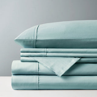 Madison Park 800 Thread Count Cotton-Blend Sateen 6-Piece Sheet Set, Aqua