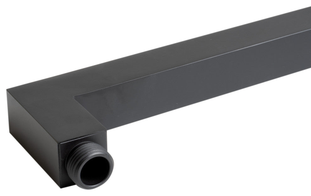 ALFI brand ABSA16S-BM Black Matte 16" Square Wall Shower Arm