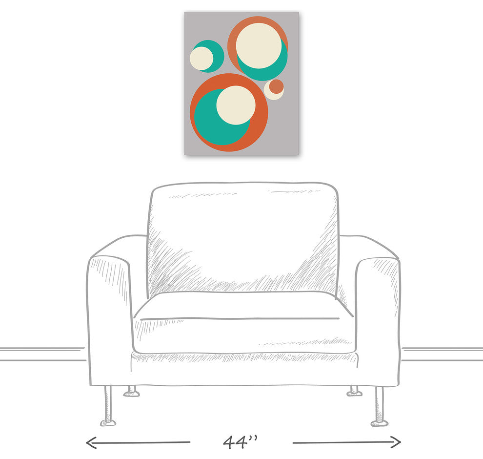 Retro Circles 16x20 Canvas Wall Art