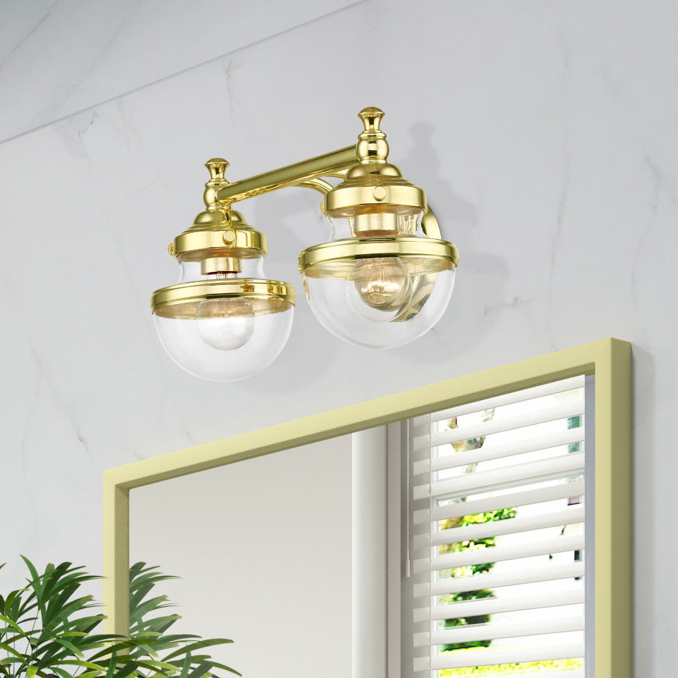 Livex Lighting Polished Brass 2-Light Vanity Sconce