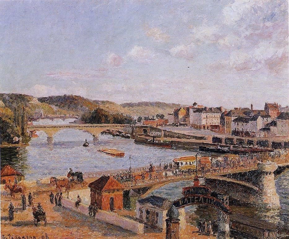 Camille Pissarro Afternoon Sun Rouen, 20"x25" Wall Decal