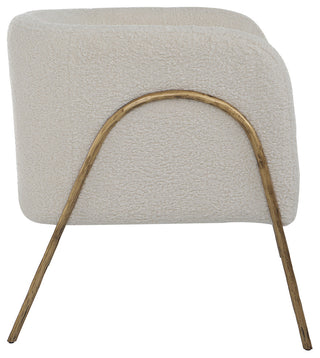 Uttermost Jacobsen Off White Shearling Accent Chair