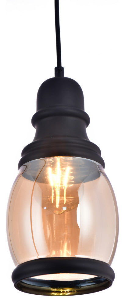 Lazzur Vaige 3 Light 13" Matte Black Pendant
