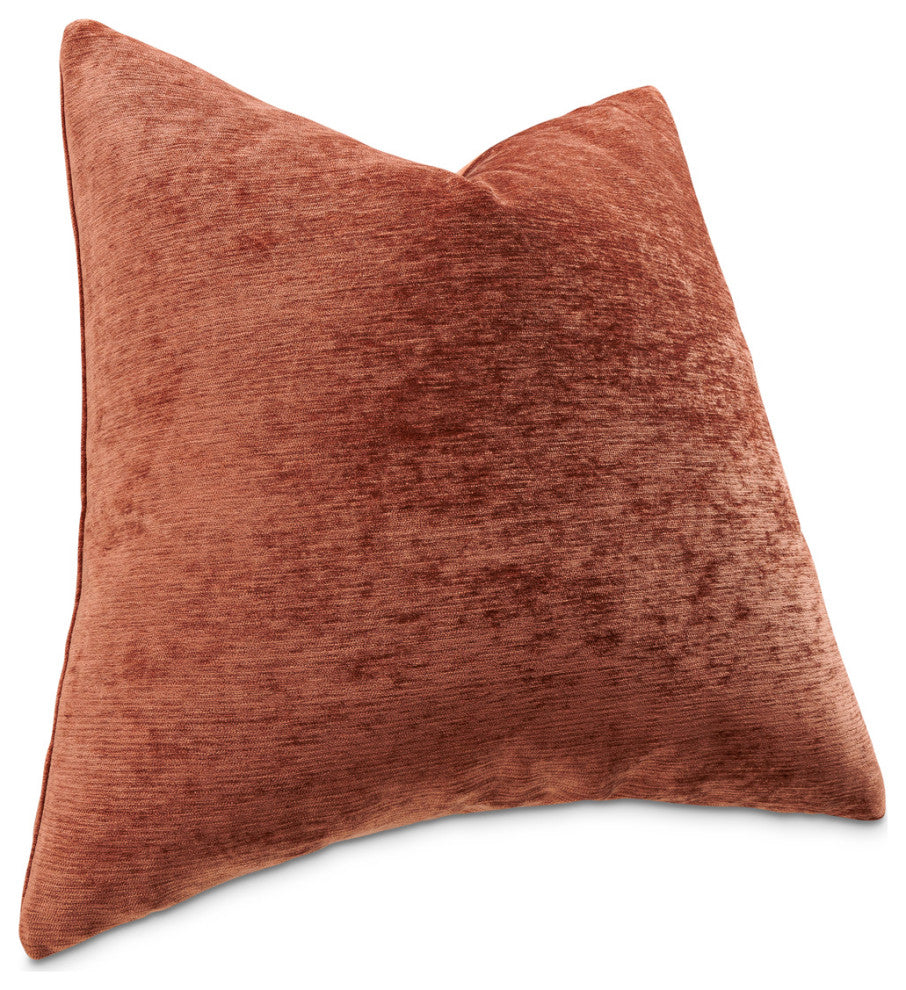 The Smith 20" Square Chenille Pillow, Set of 2, Sienna