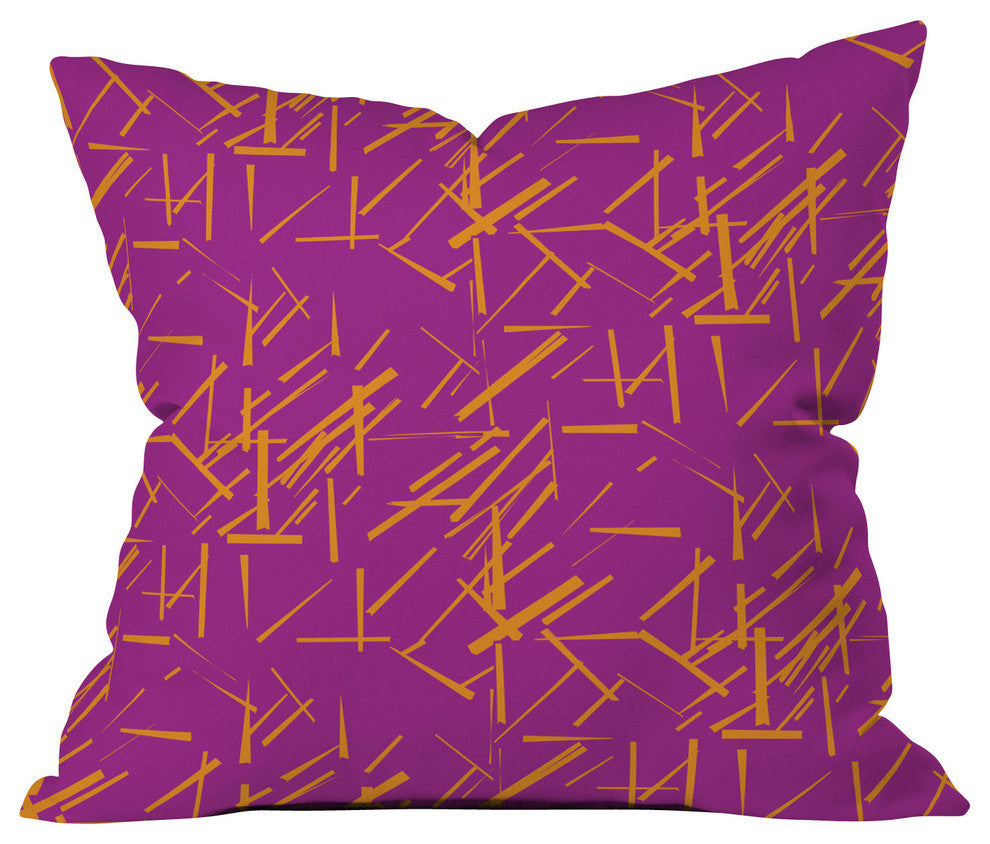 Deny Designs Karen Harris Konstructivist Magenta Outdoor Throw Pillow