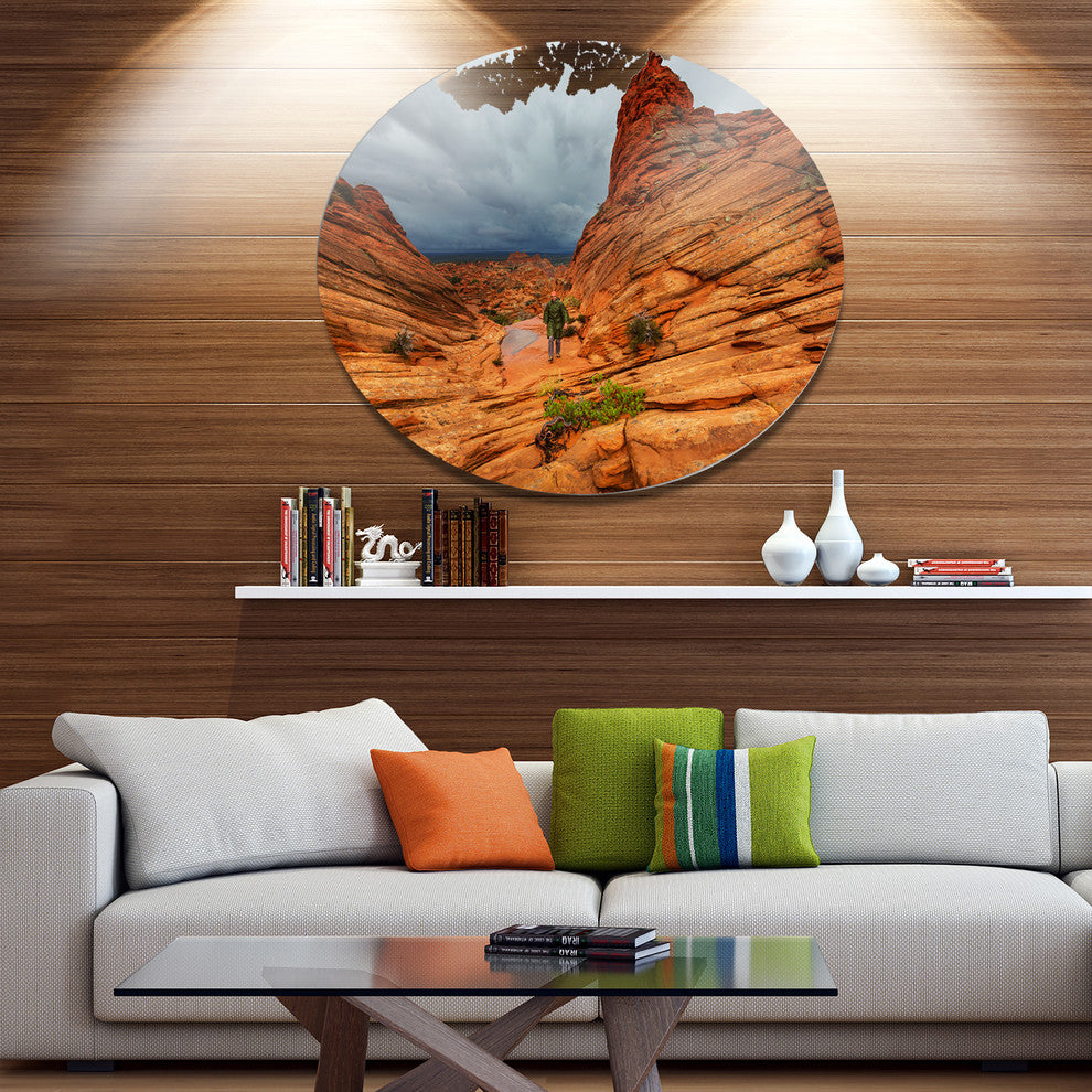 Vermillion Cliffs Wilderness, Landscape Round Wall Art, 36"