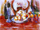 Paul Cezanne Still Life, Apples  a Bottle and Chairback Gallery Wrapped Canvas