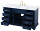 Amber Single Bathroom Vanity, Blue, Blue, 60"