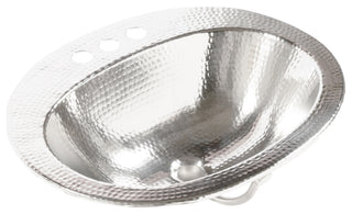 Seville 20" Drop-In Bathroom Sink in Nickel