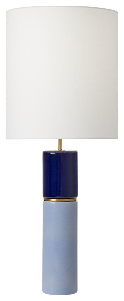 Cade Casual 1-Light Indoor Large Table Lamp, Polar Blue