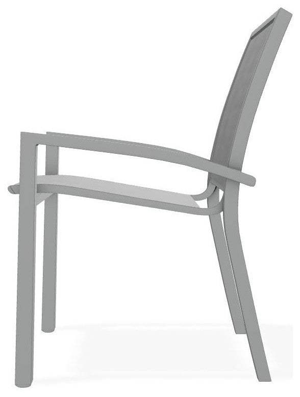 Kendall Sling Stackable Outdoor Dining Chair, Collect Charcoal/Graphite