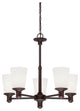 5 Light 24 in. Rubbed Bronze Chandelier