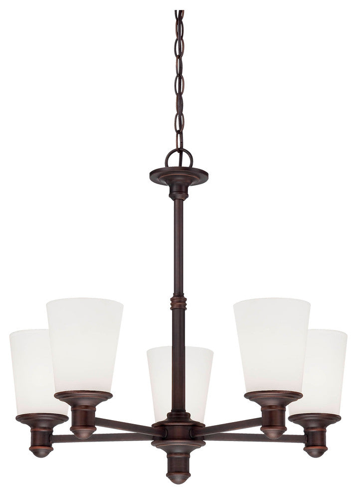5 Light 24 in. Rubbed Bronze Chandelier