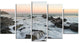 "Bay of Biscay Atlantic Coast Spain" Wall Art Landscape, 5 Panels, 60"x32"