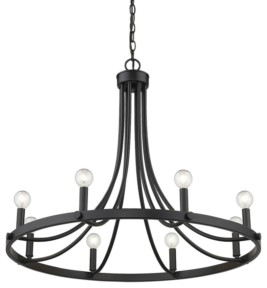 Sawyer 8-Light Matte Black Chandelier