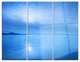 "Blue Water Surface in Morning" Photo Metal Wall Art, 3 Panels, 36"x28"