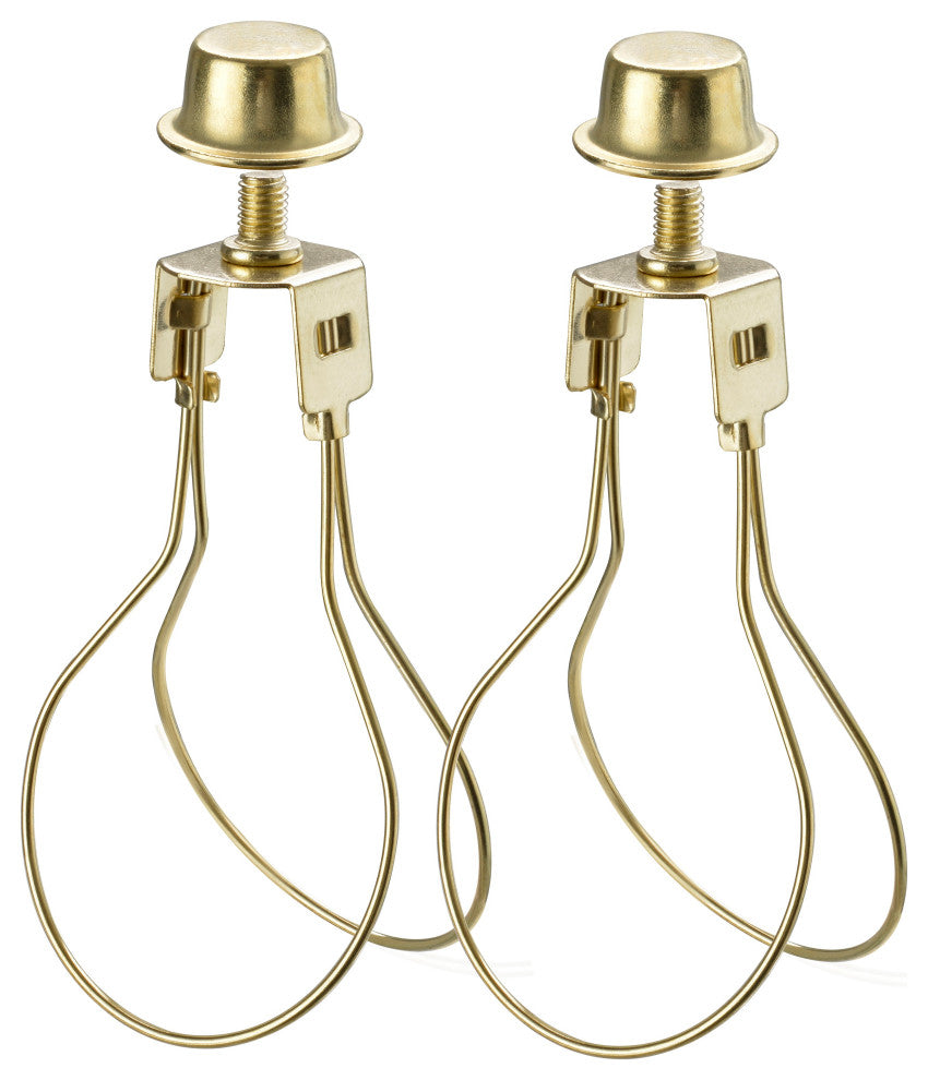 20027, Light Bulb Clip-On Adapter & Finial, Polished Brass Finish, Set of 2