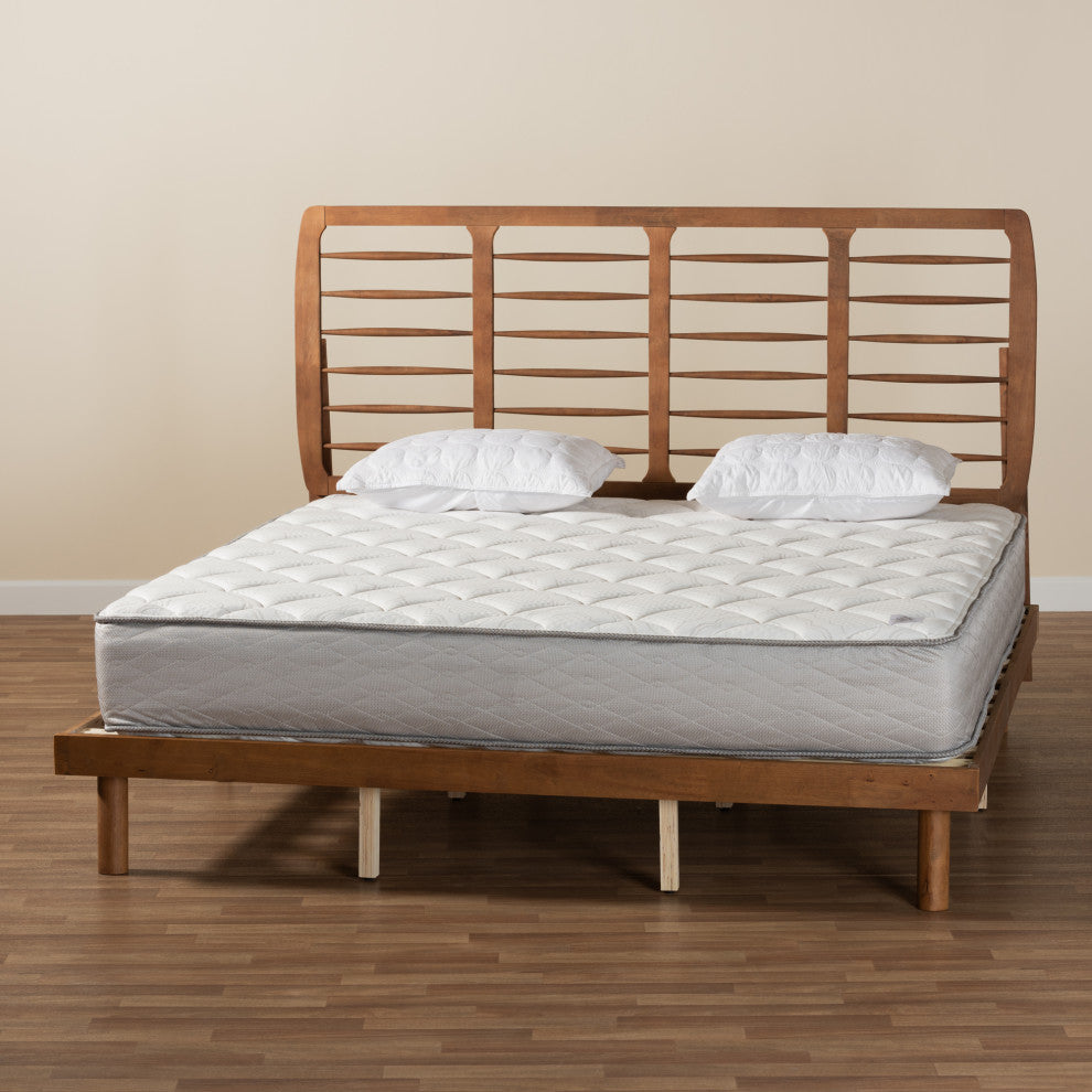 Micah Ash Walnut Platform Bed, King