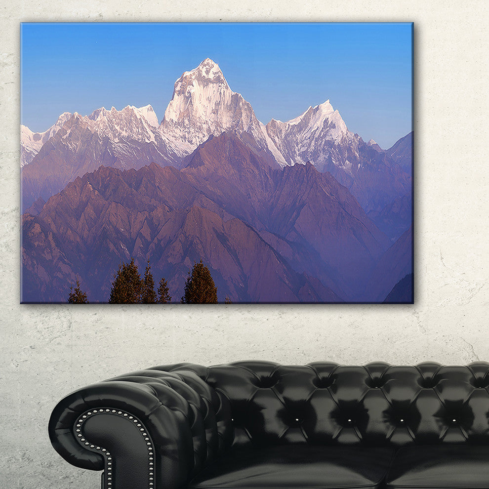 "Snowy Dhaulagiri Peaks Himalayas" Landscape Print Wall Artwork, 40"x30"