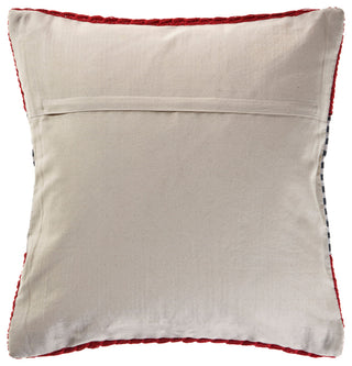 Red Nautical Striped Throw Pillow