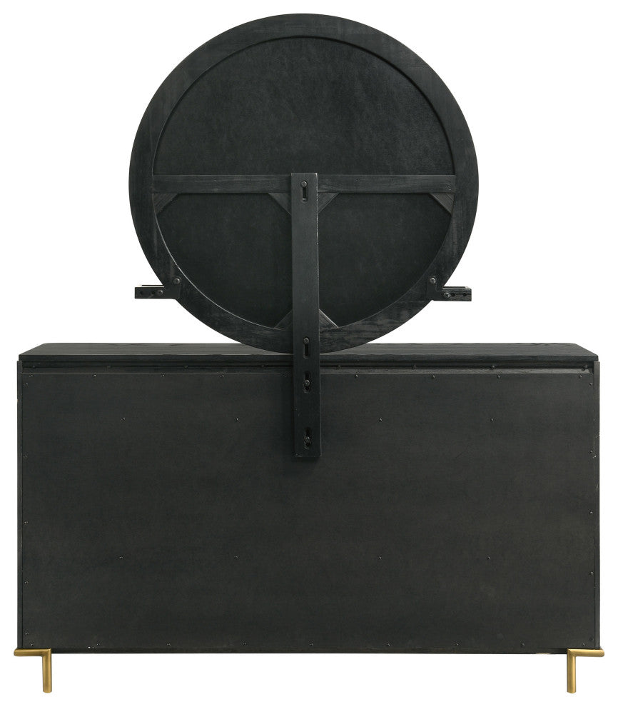 Arini 8-drawer Dresser With Mirror Black