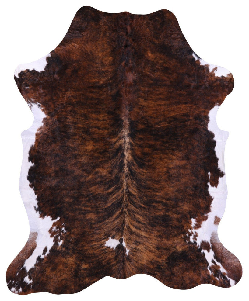 7' 5" X 6' 4" Brindle Natural Cowhide Rug C2302