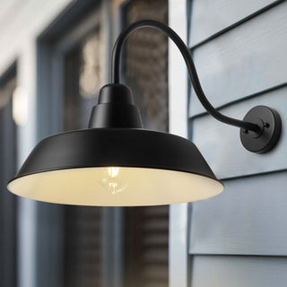 Farmhouse Black Exterior 1-Light Wall Mount Barn Light Fxiture