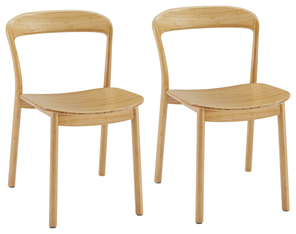 Hanna Dining Chair Bamboo Seat, Wheat, Set of 2