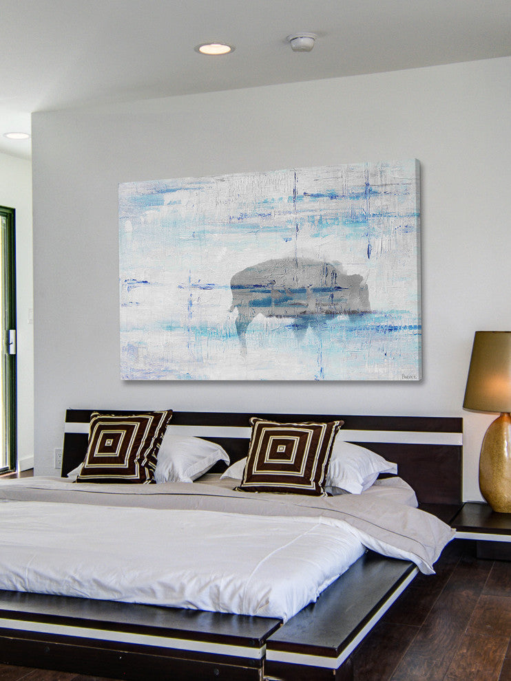 "Buffalo Shadow" Painting Print on Wrapped Canvas, 18"x12"