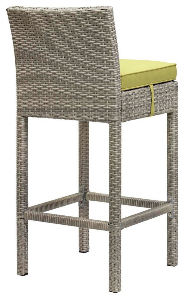 Conduit 5 Piece Outdoor Patio Wicker Rattan Set Light Gray Peridot