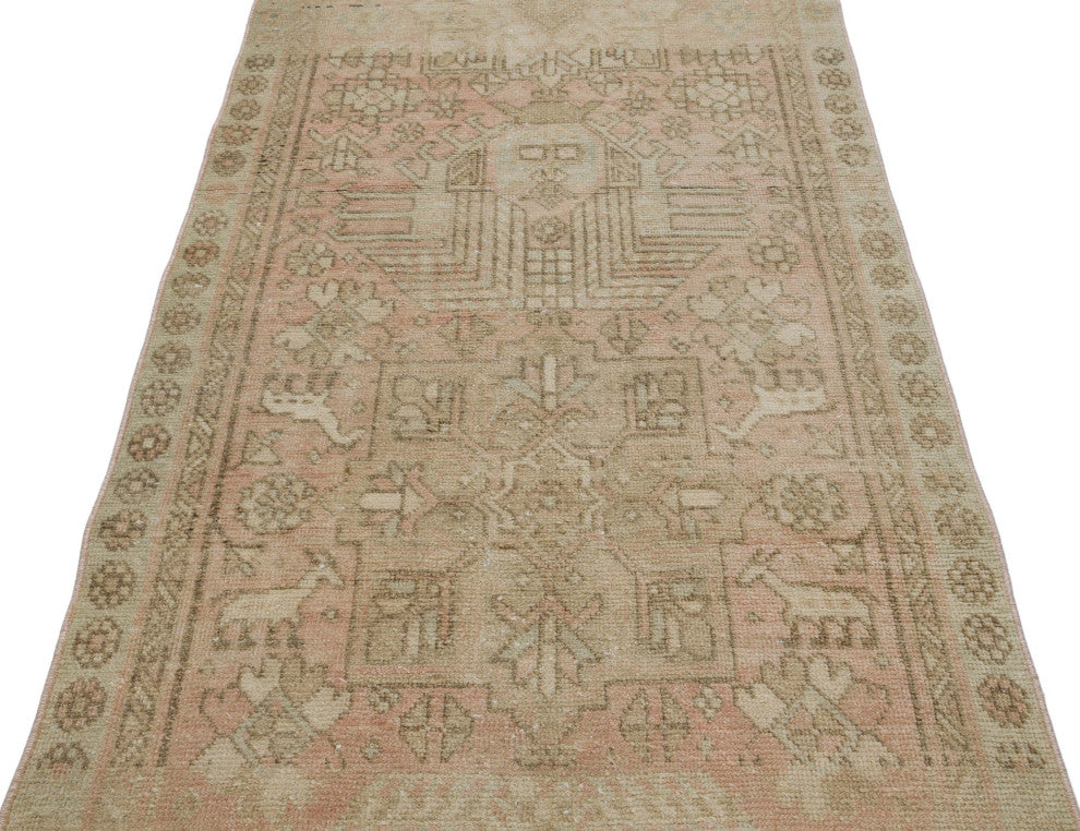 Vintage Oriental Hand-Knotted Runner - 3' 1" x 12' 2" (37 in. x 146 in.)