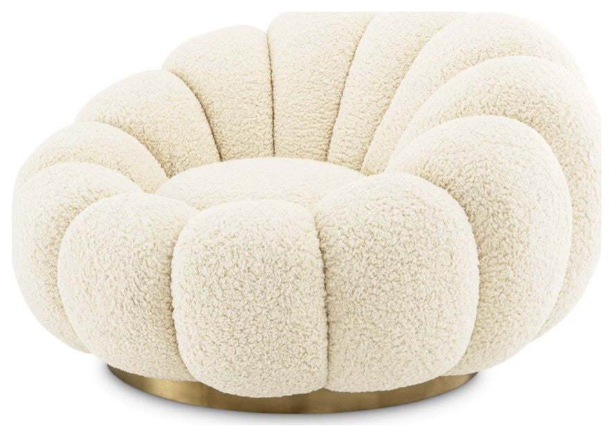 Flower Design Swivel Chair | Eichholtz Mello, White