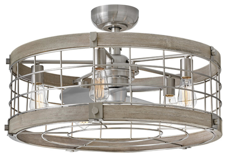 Hinkley Lighting 904627F-LIA Bryce 27"W 3 Blade 5 Light Smart - Brushed Nickel