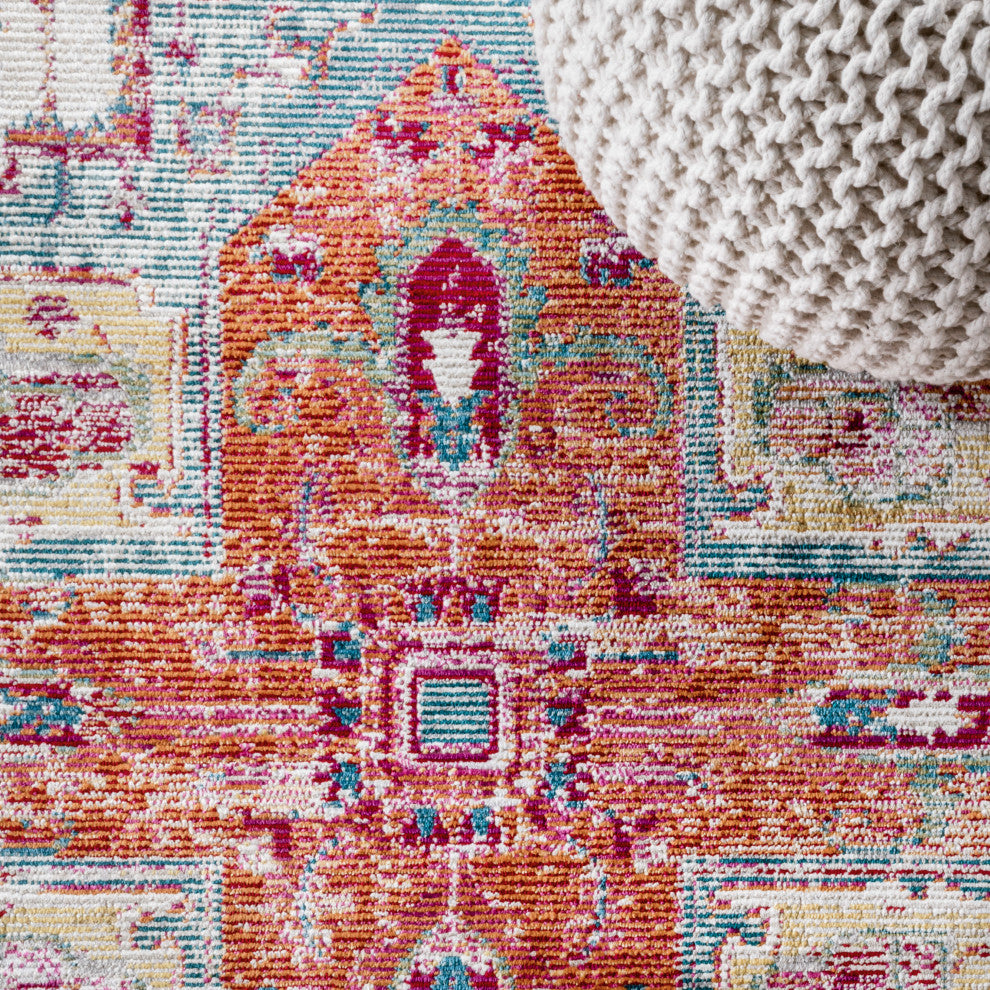 Zafra Vintage Medallion Area Rug, 2 X 8