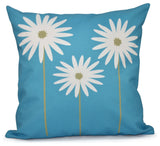 Daisy May Floral Print Pillow, Caribbean, 20"x20"