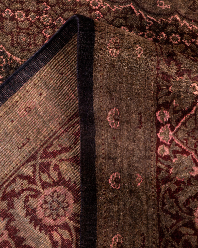 Fine Vibrance, One-of-a-Kind Hand-Knotted Area Rug Brown, 9' 0" x 12' 4"