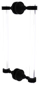 Pacific Grove 12" Dotted Accent Back to Back Shower Door Pull, Matte Black