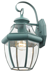 Monterey Outdoor Wall Lantern, Verdigris