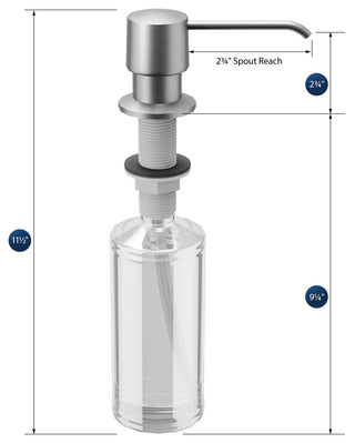 Karran SD25 Kitchen Soap/Lotion Dispenser, Stainless Steel