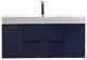 Bliss 48" Wall Mount Bathroom Vanity, Blue