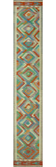 Sangat Kilim Vicdan Red/Ivory Runner, 2'9x15'8