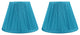 Softback Mushroom Pleated Lamp Shade, 5x9x7", Teal, Set of 2