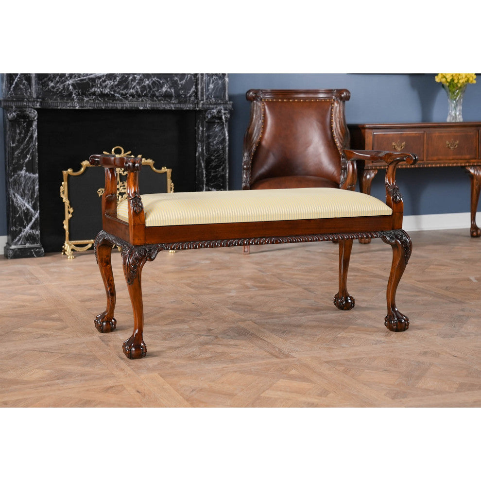 Ball and Claw Piano Bench