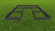 Weathered Wood Walk-In Jumbo U-Shape' 12'x12' 11" Raised Garden Bed, 2" Profile