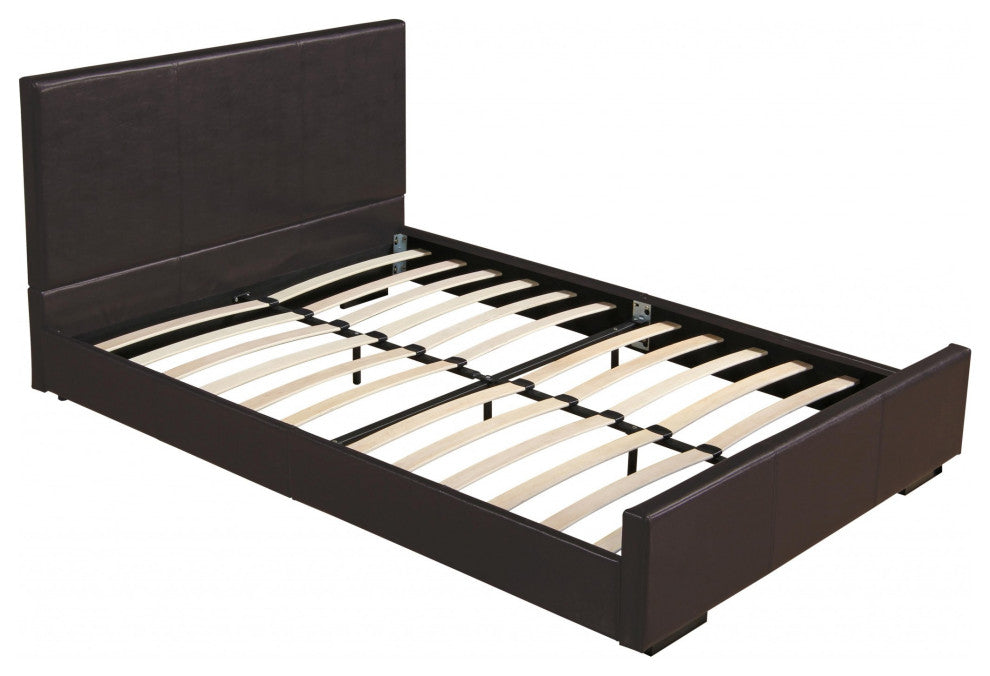 Brown Platform Twin Bed