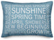 Blue Spring Sayings 20x14 Spun Poly Pillow